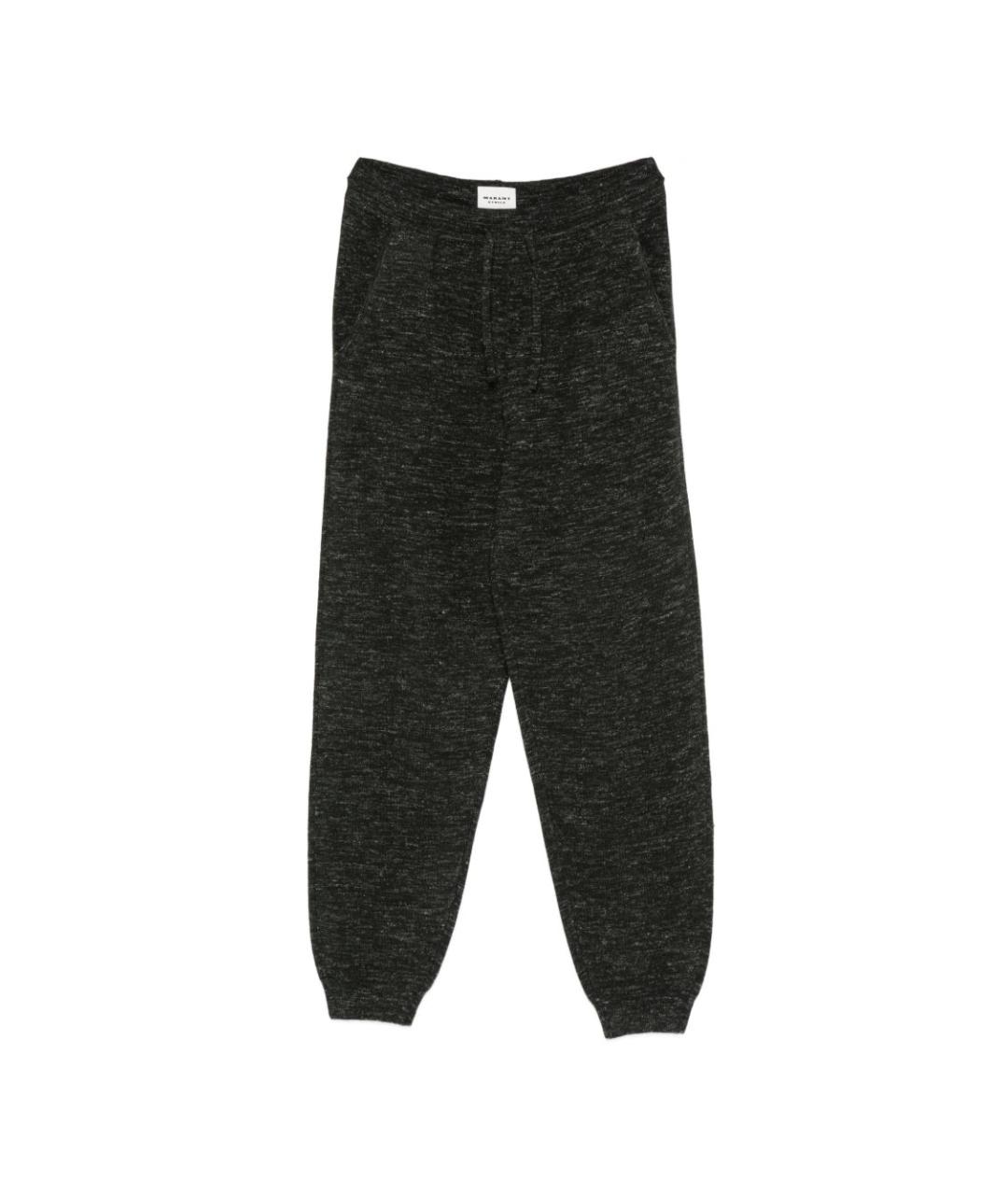 ISABEL MARANT ETOILE Черные шерстяные прямые брюки, фото 1