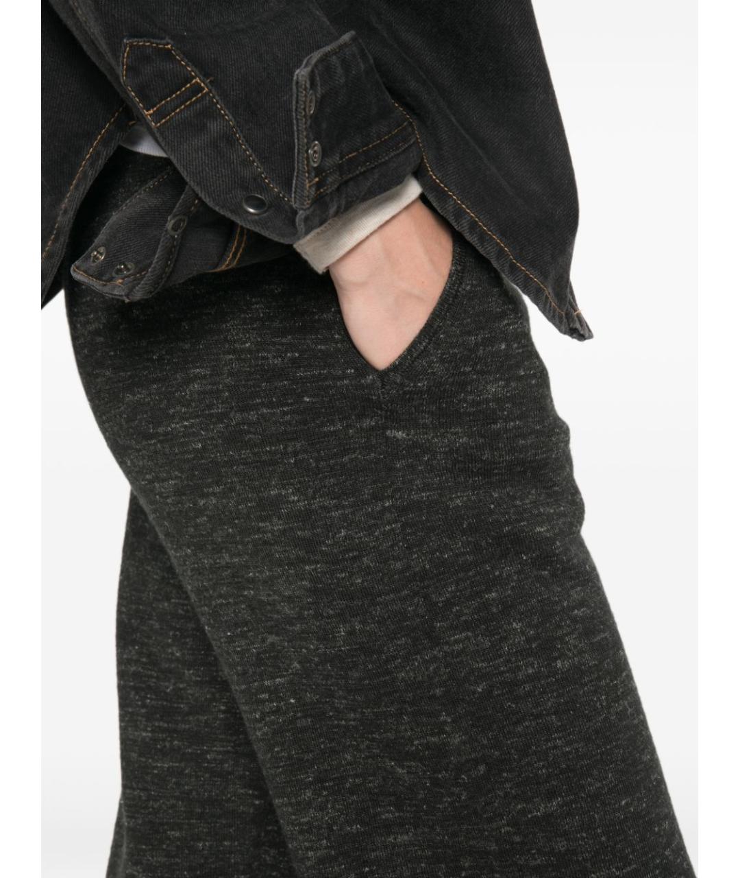 ISABEL MARANT ETOILE Черные шерстяные прямые брюки, фото 5