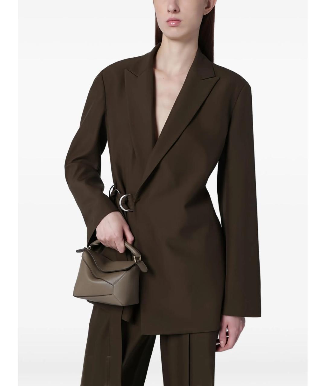 LOEWE Бежевая кожаная сумка через плечо, фото 2