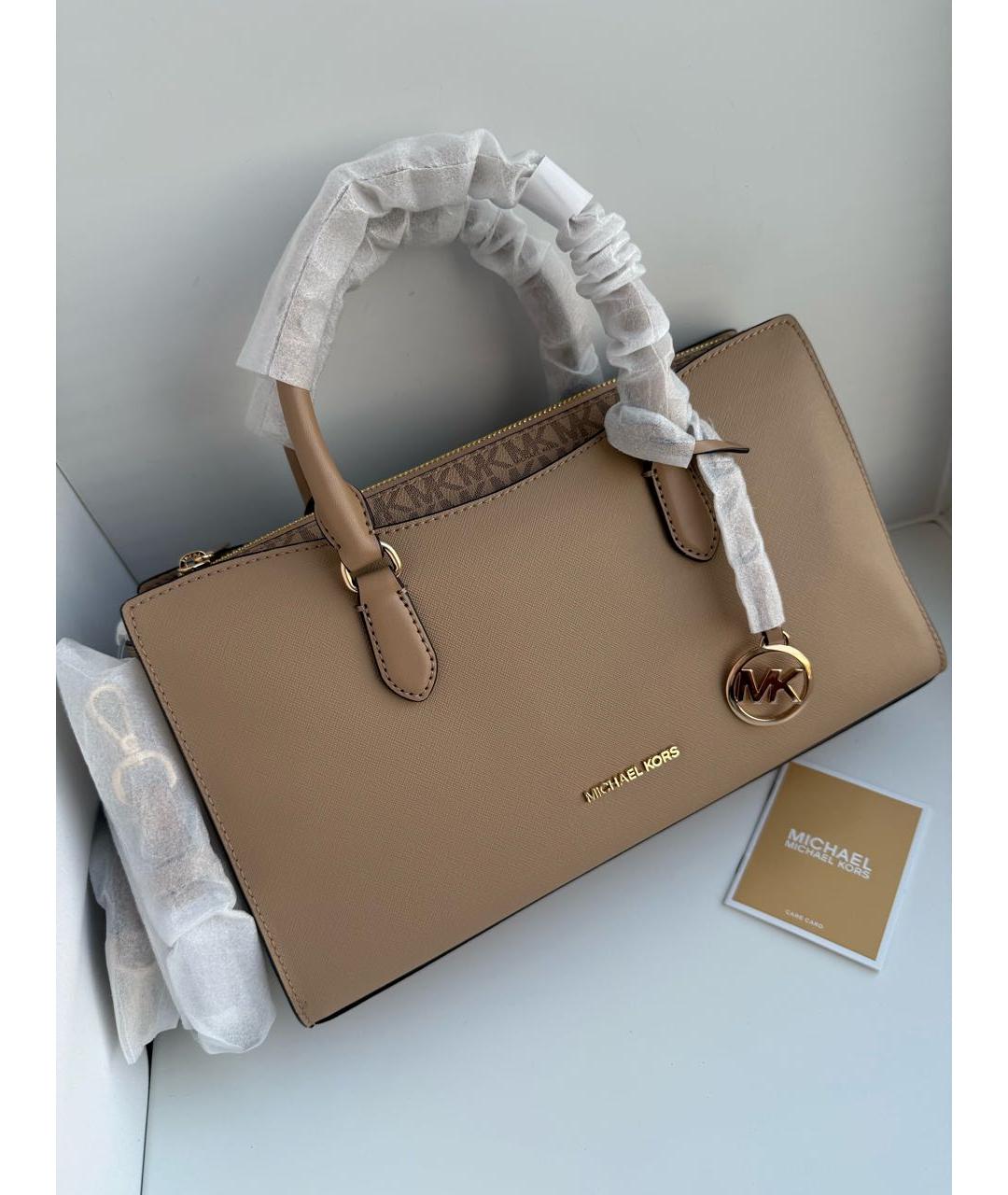 MICHAEL KORS Бежевая сумка с короткими ручками, фото 2