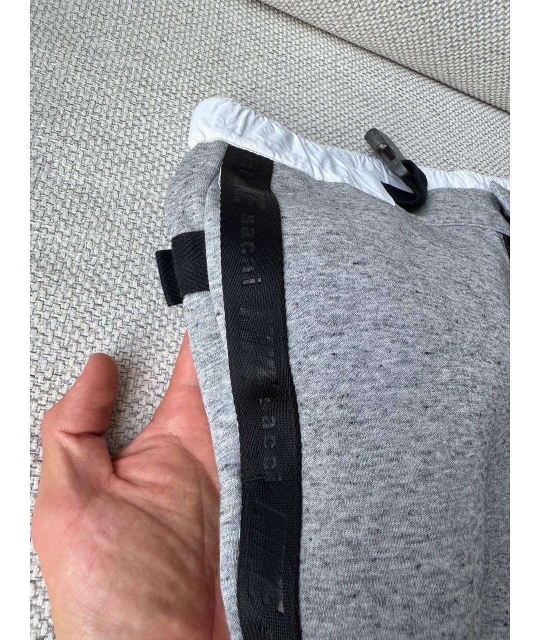 NIKE Серые хлопко-эластановые повседневные брюки, фото 2