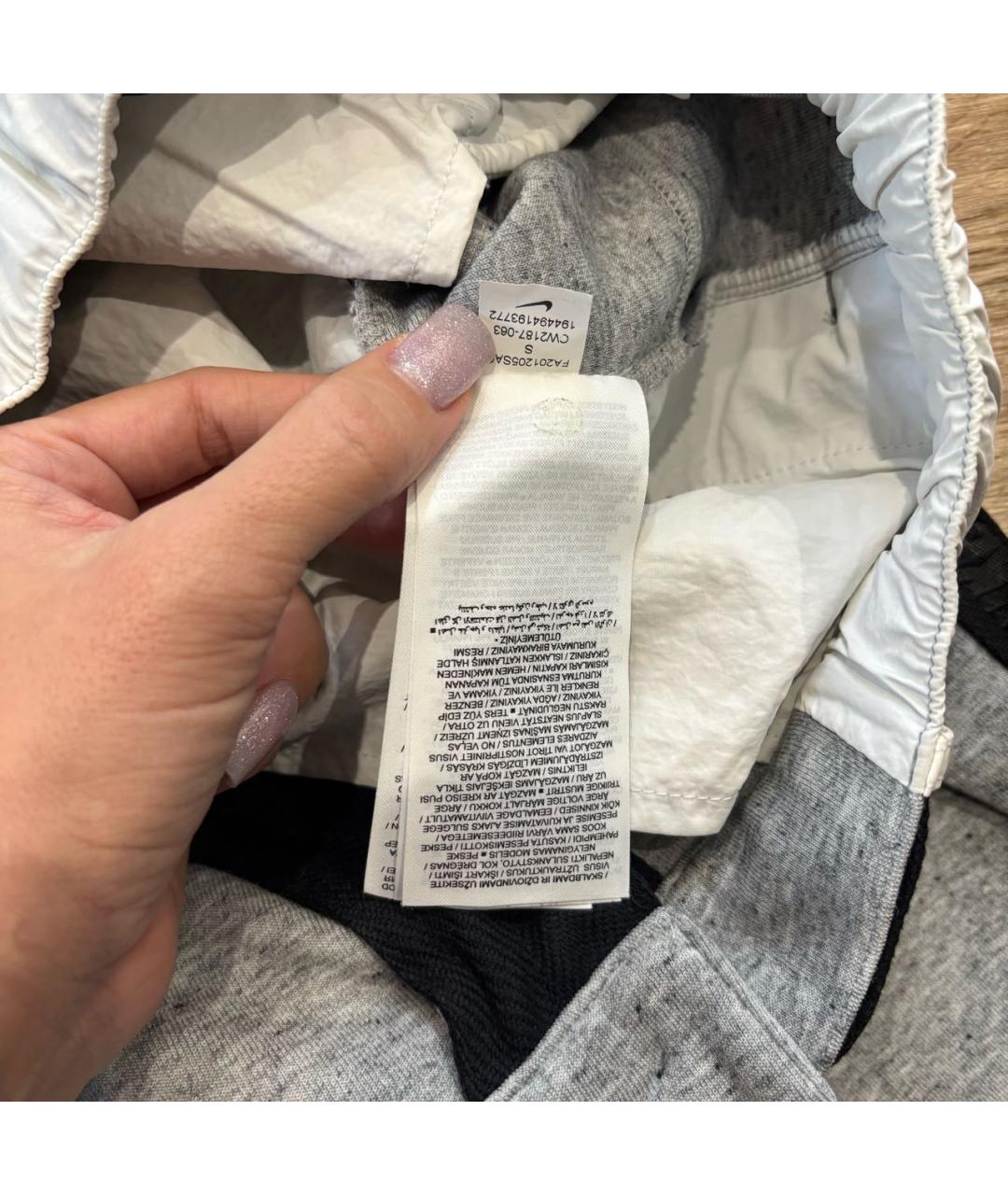 NIKE Серые хлопко-эластановые повседневные брюки, фото 6