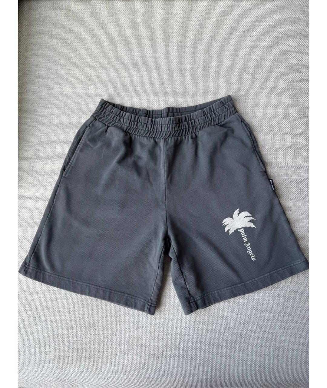 PALM ANGELS Серые хлопковые шорты, фото 3
