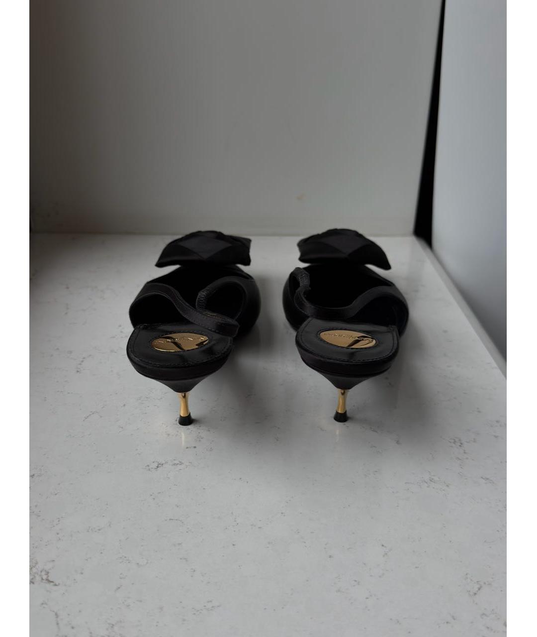 SAINT LAURENT Черные текстильные туфли, фото 4