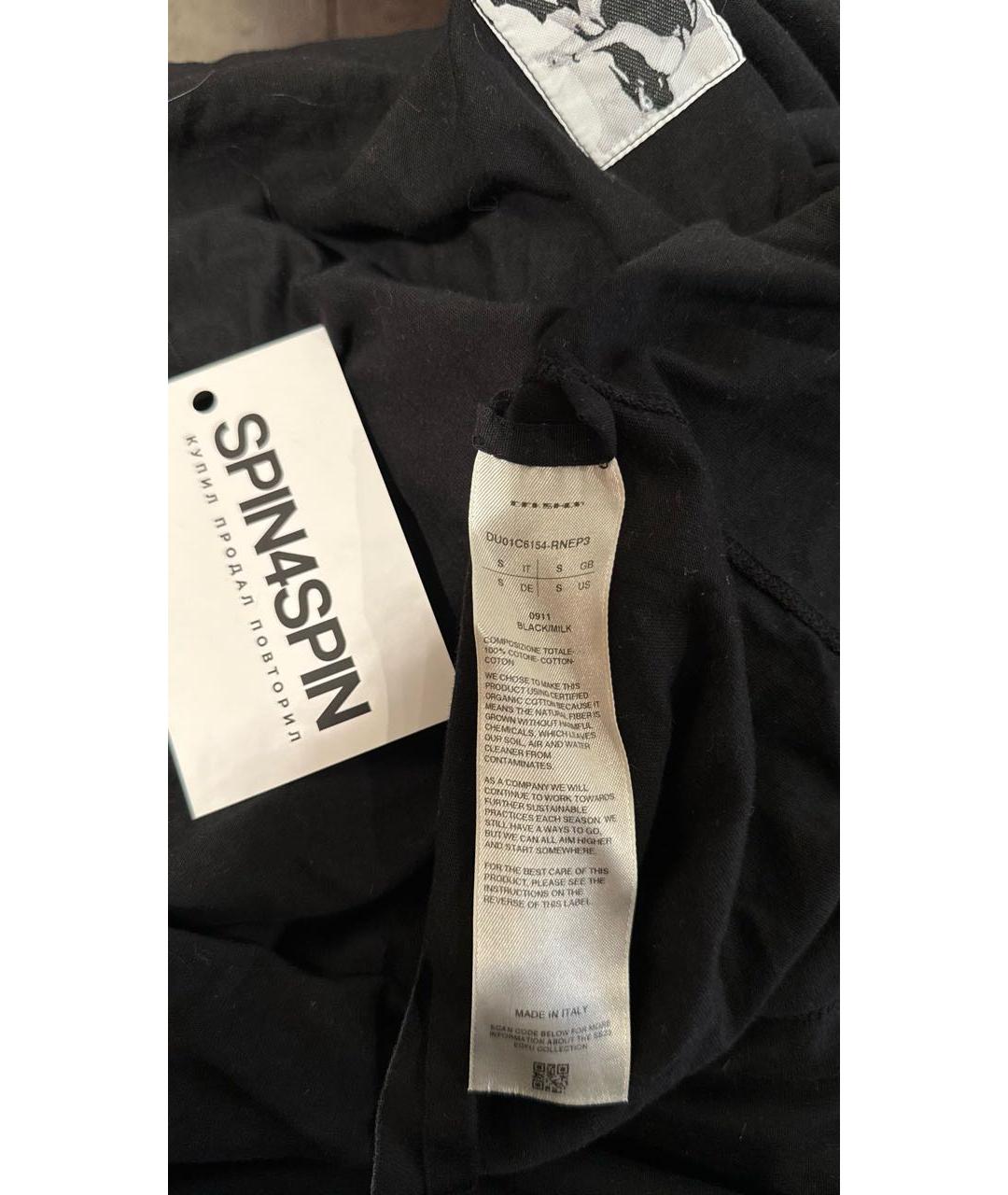 RICK OWENS DRKSHDW Черная хлопковая футболка, фото 3