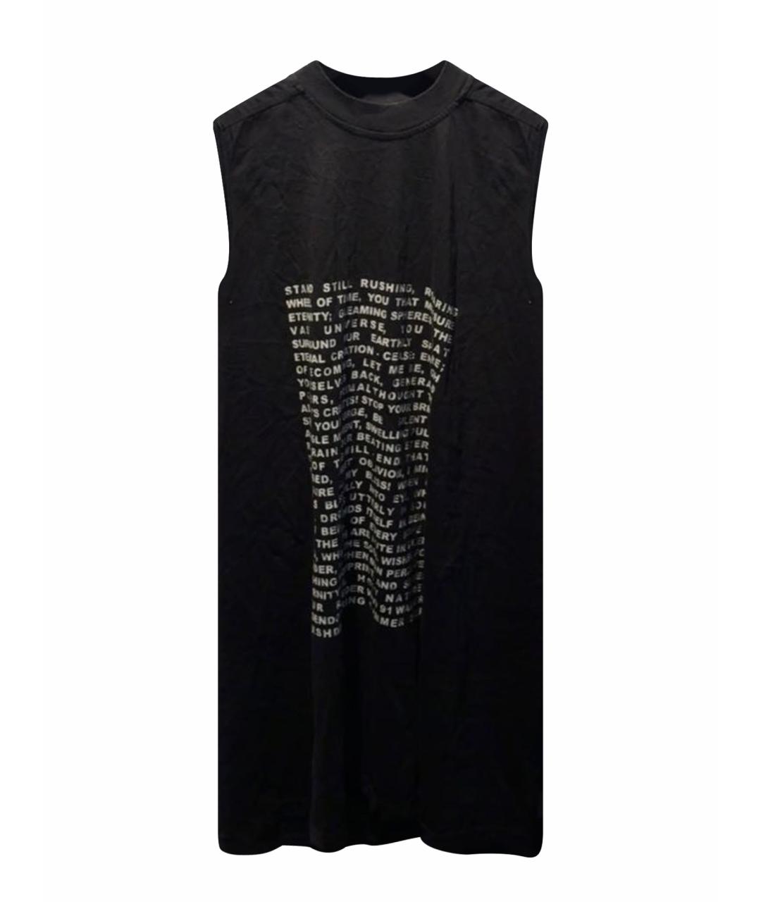 RICK OWENS DRKSHDW Черная хлопковая футболка, фото 1