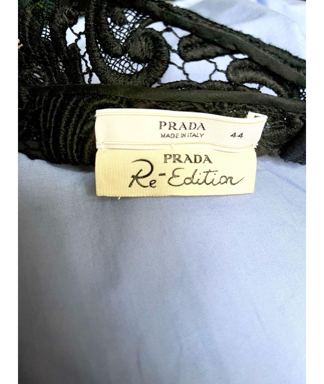 PRADA Черная кружевная майка, фото 7