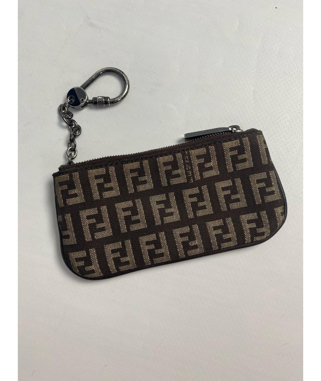 FENDI Коричневая ключница, фото 6