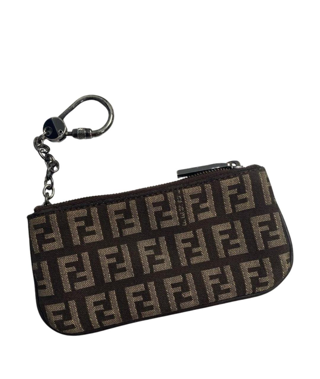 FENDI Коричневая ключница, фото 1