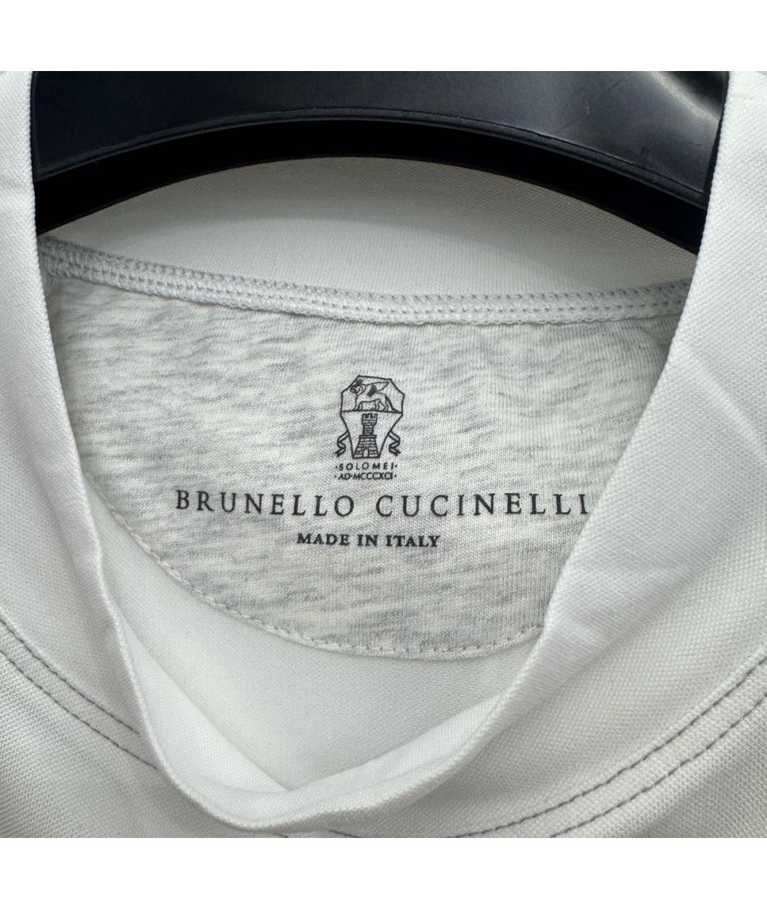 BRUNELLO CUCINELLI Белая футболка, фото 7