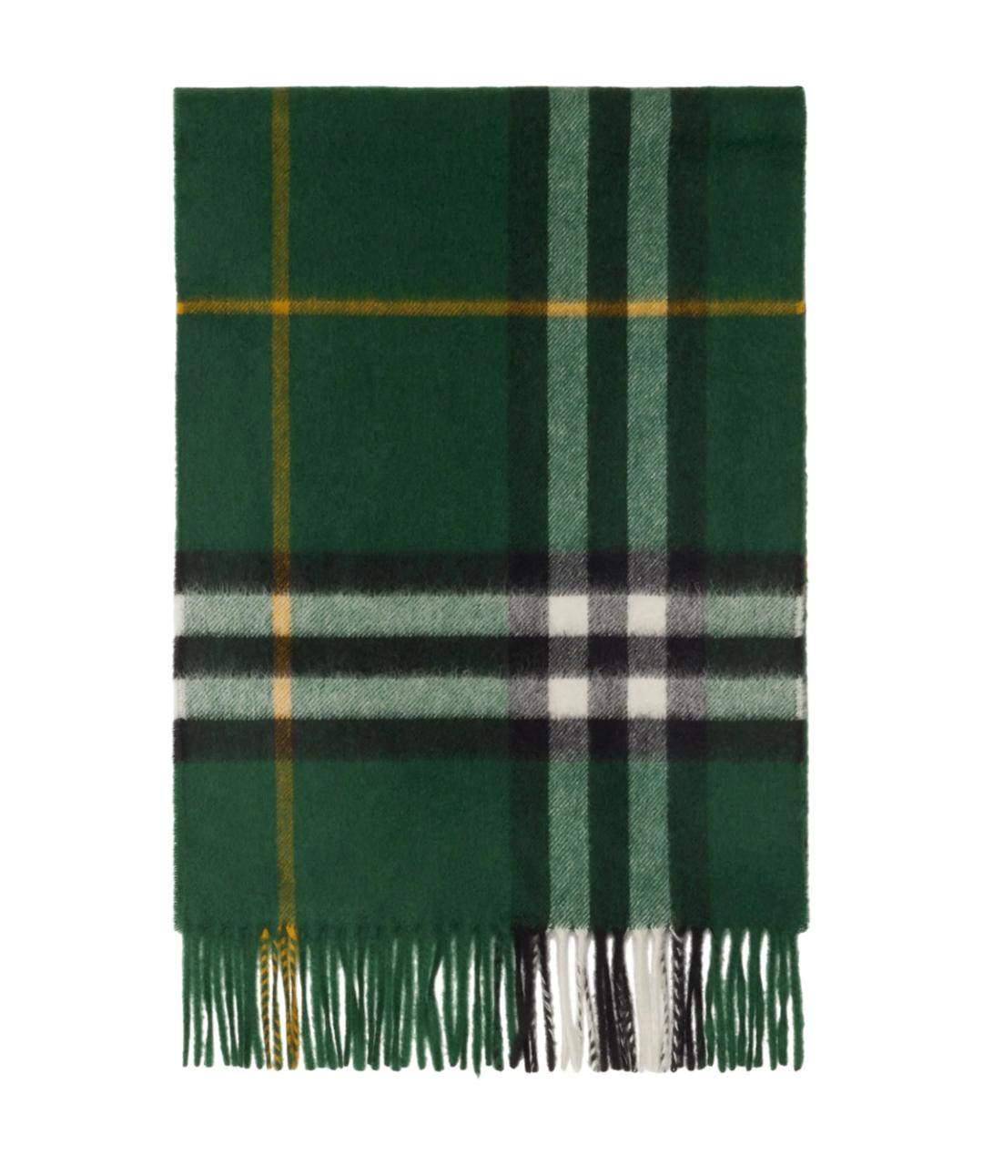 BURBERRY Зеленый кашемировый шарф, фото 3