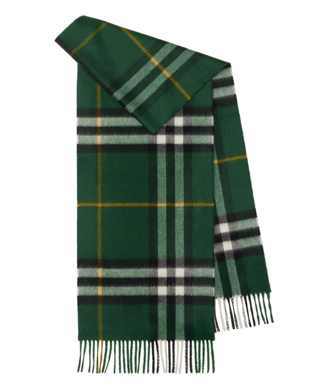 BURBERRY Зеленый кашемировый шарф, фото 1