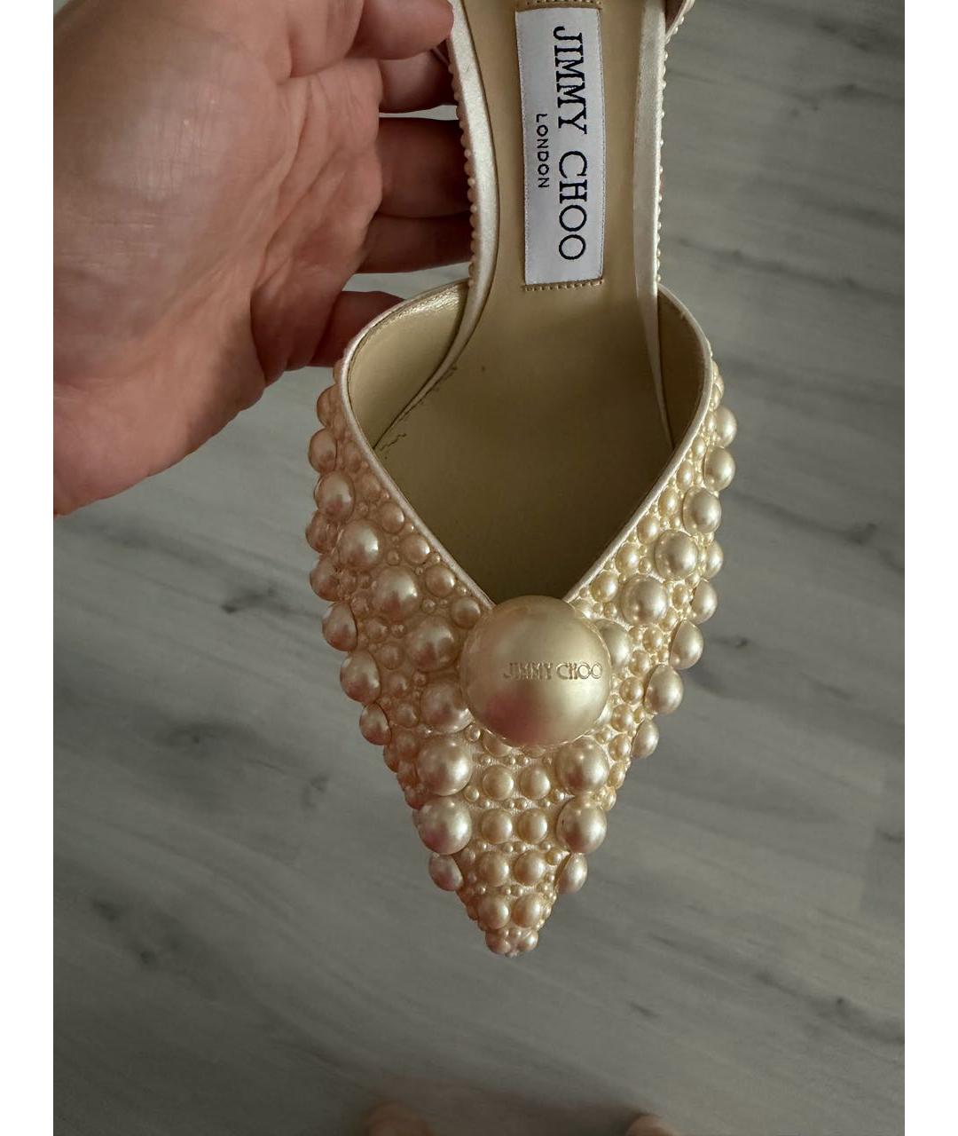 JIMMY CHOO Бежевые туфли, фото 5