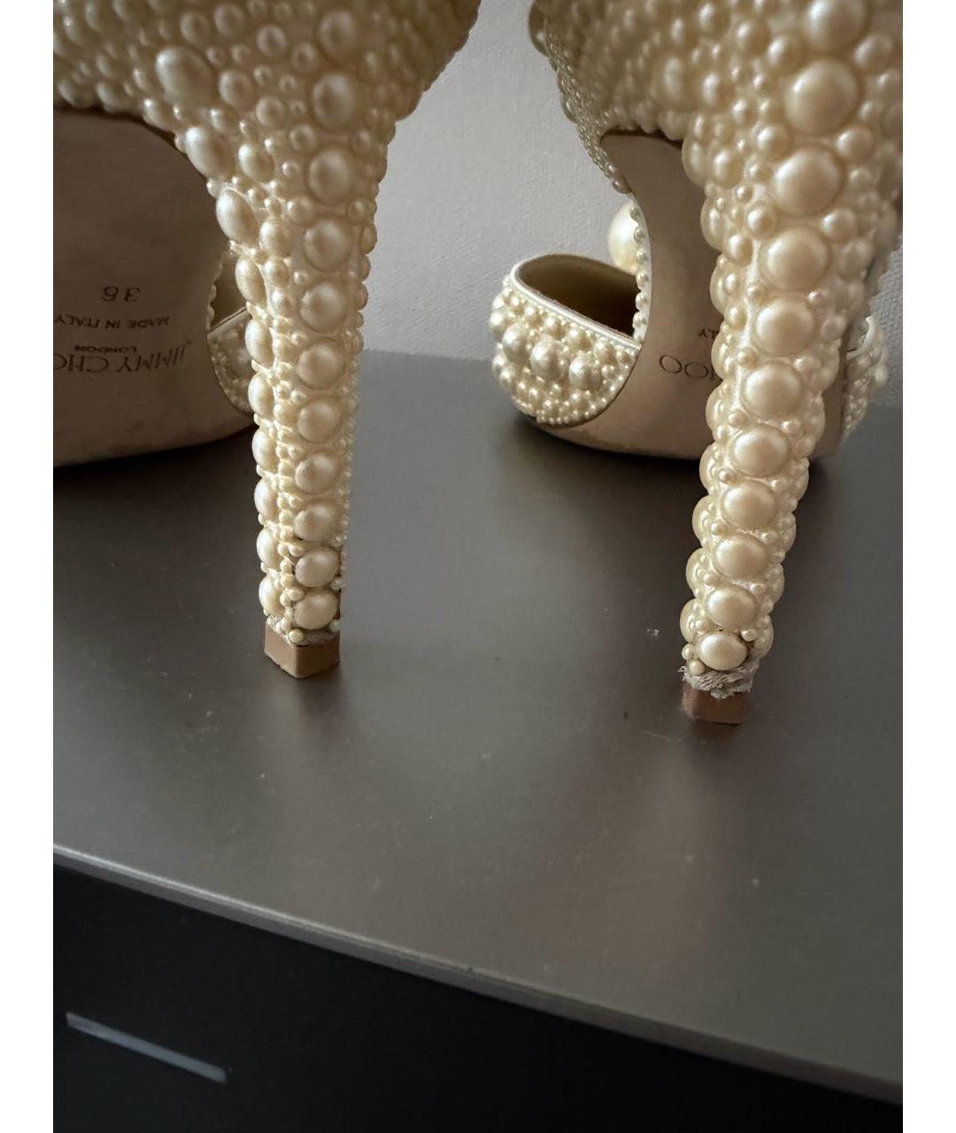 JIMMY CHOO Бежевые туфли, фото 7