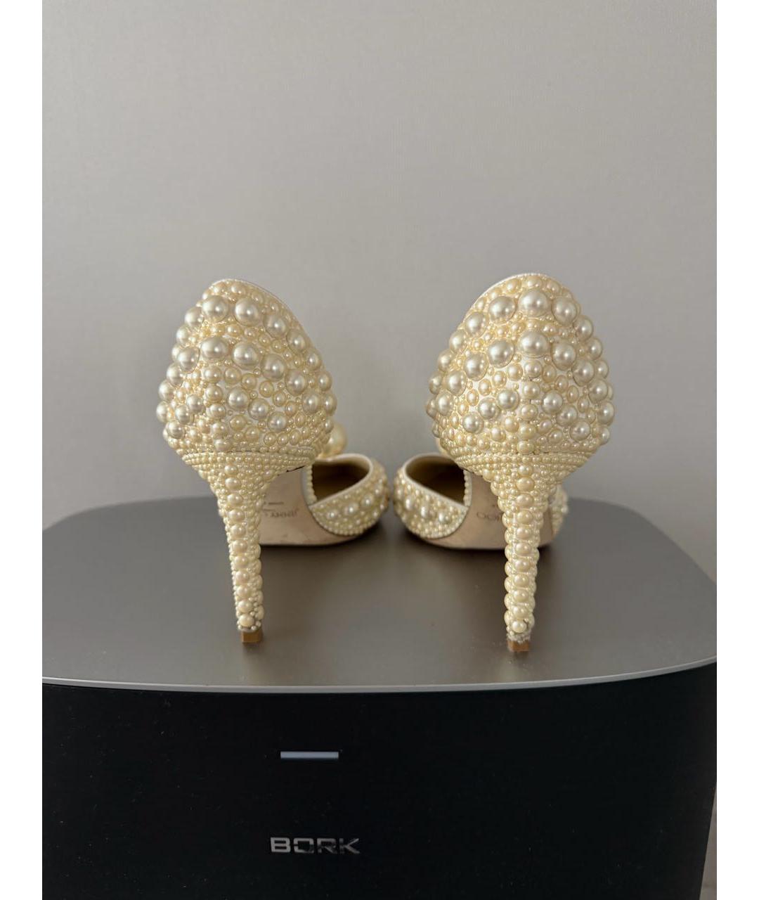 JIMMY CHOO Бежевые туфли, фото 4