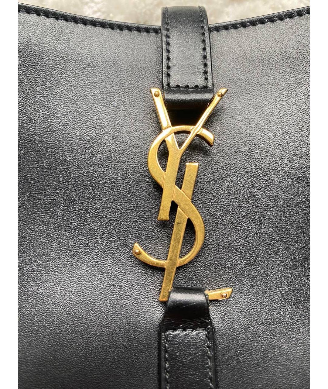 SAINT LAURENT Черная кожаная сумка через плечо, фото 6