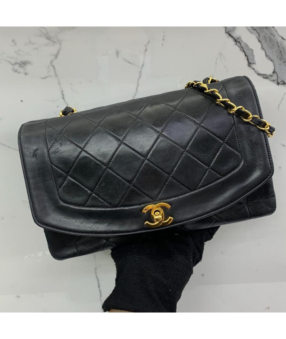 CHANEL Черная кожаная сумка через плечо, фото 4
