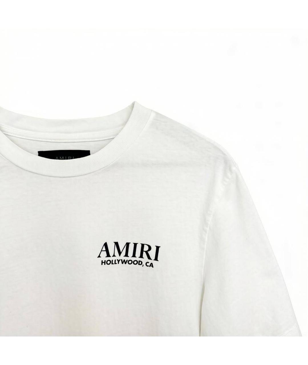 AMIRI Белая хлопковая футболка, фото 3
