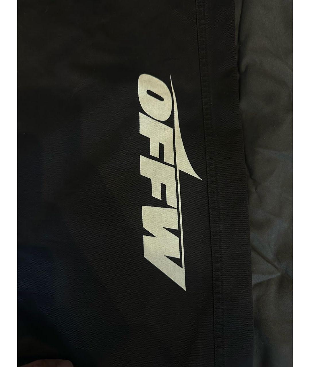 OFF-WHITE Черные хлопковые прямые джинсы, фото 3