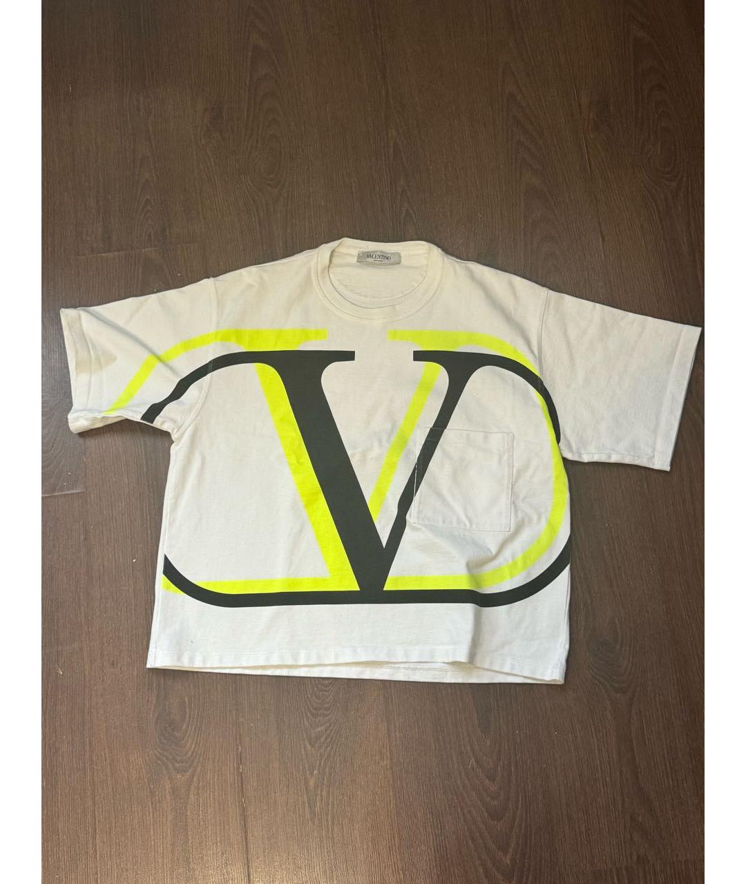 VALENTINO Белая хлопковая футболка, фото 6