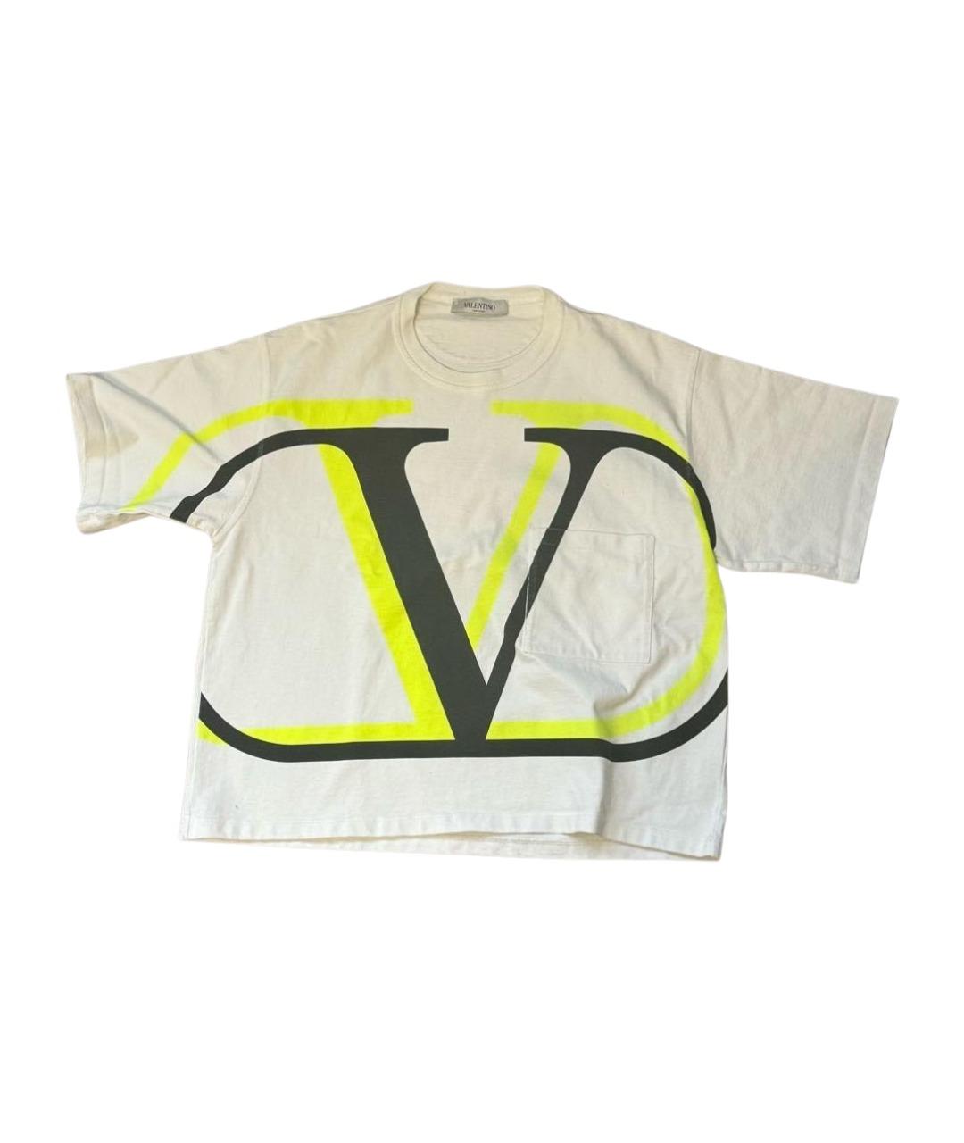 VALENTINO Белая хлопковая футболка, фото 1