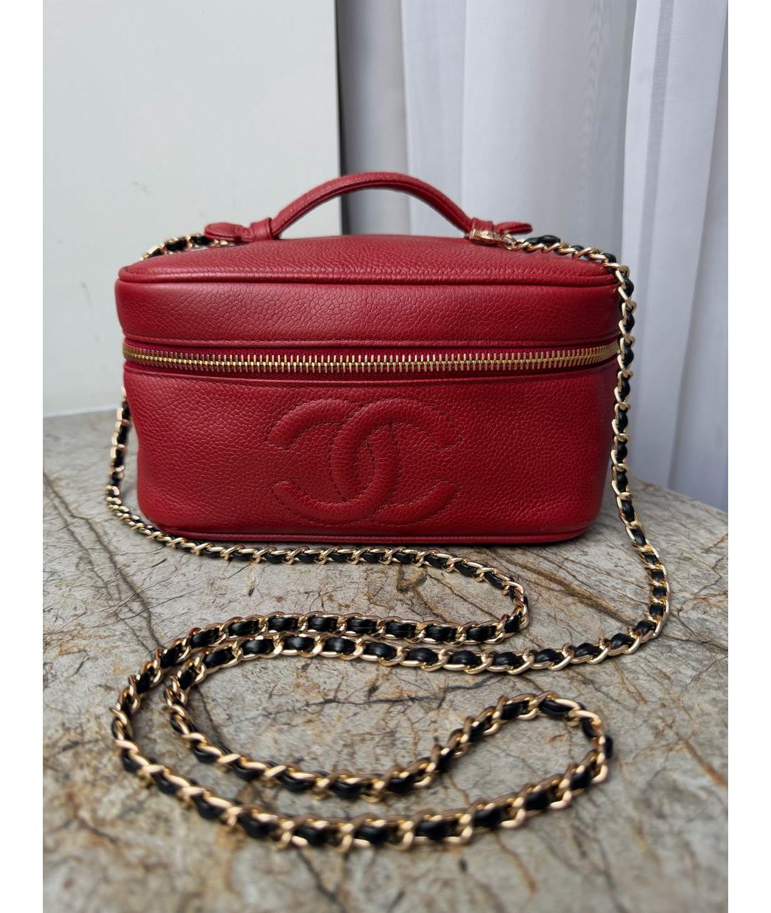CHANEL Бордовая кожаная сумка через плечо, фото 9