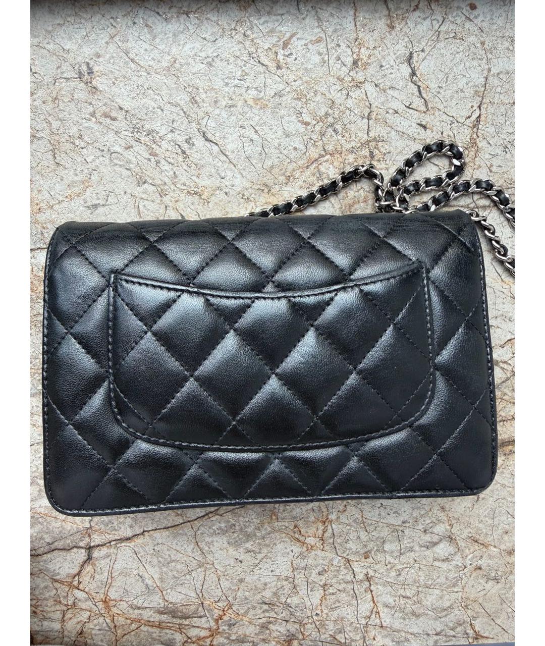 CHANEL Черная кожаная сумка через плечо, фото 3