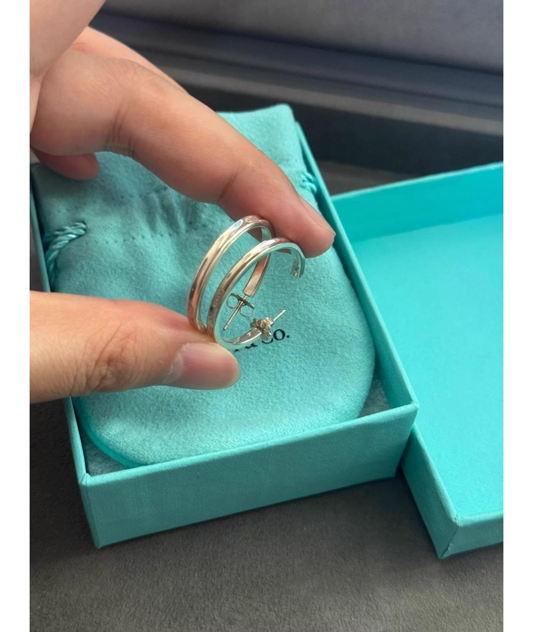 TIFFANY&CO Золотые серебряные серьги, фото 7