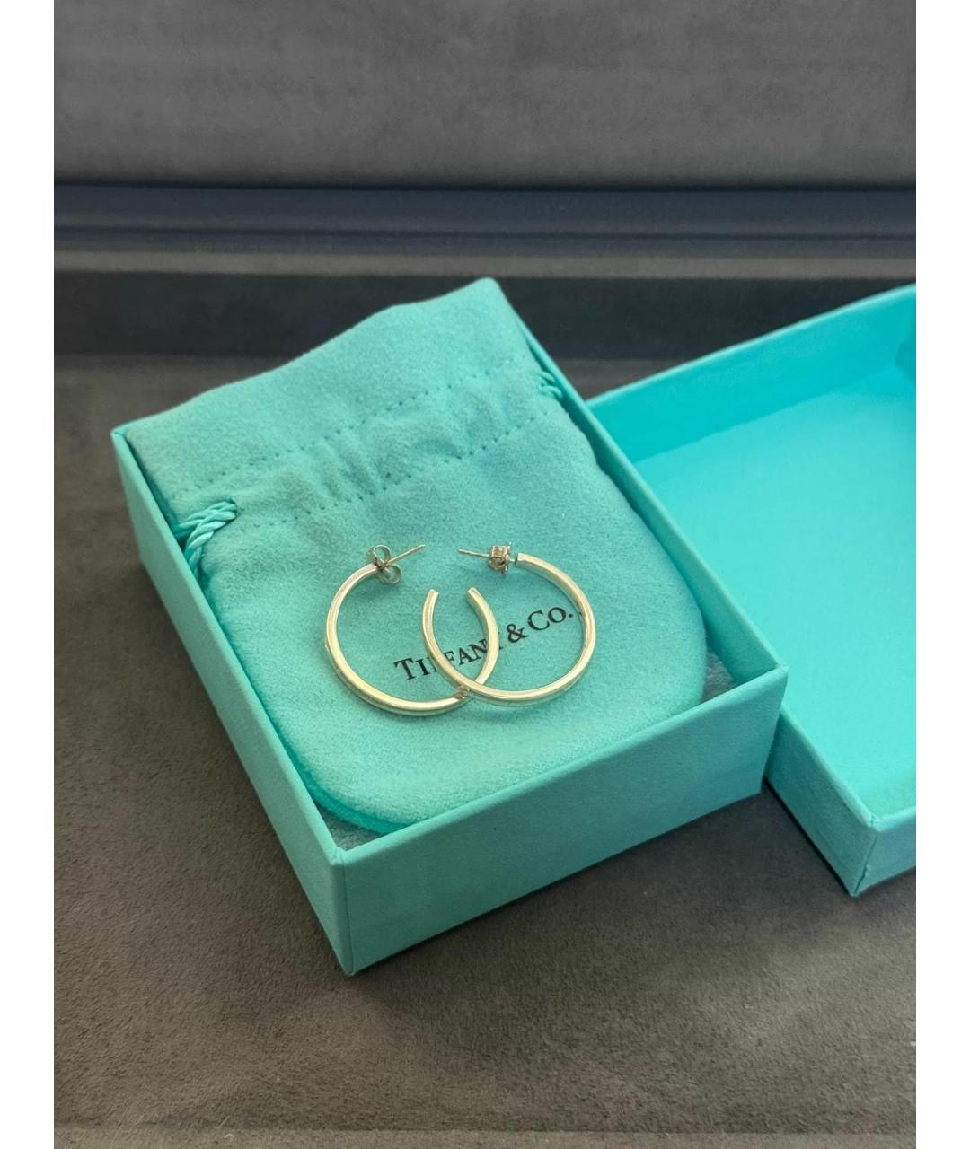 TIFFANY&CO Золотые серебряные серьги, фото 8