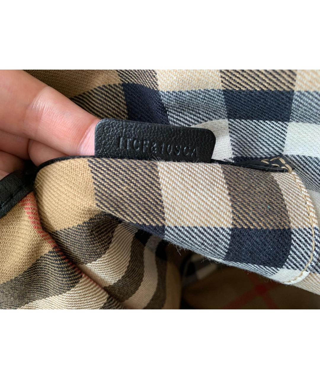 BURBERRY Черная кожаная сумка тоут, фото 5