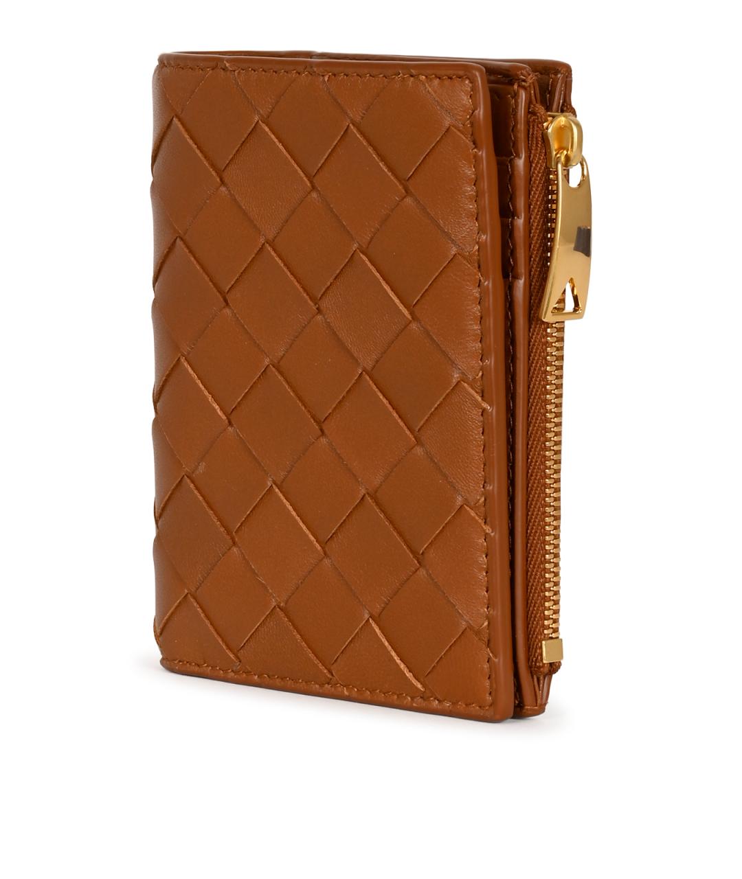 BOTTEGA VENETA Бежевый кожаный кошелек, фото 2