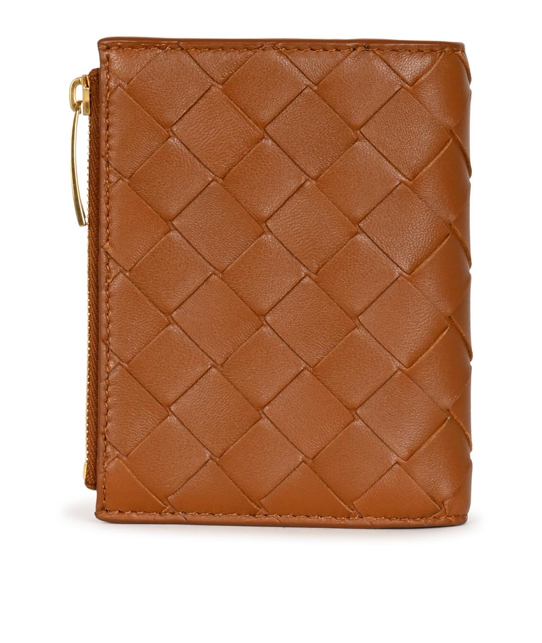 BOTTEGA VENETA Бежевый кожаный кошелек, фото 3