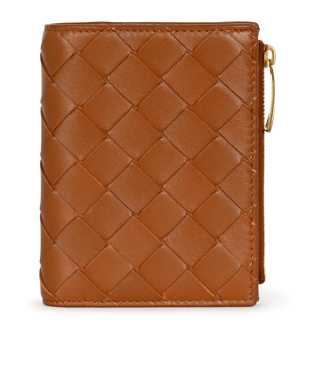 BOTTEGA VENETA Бежевый кожаный кошелек, фото 1