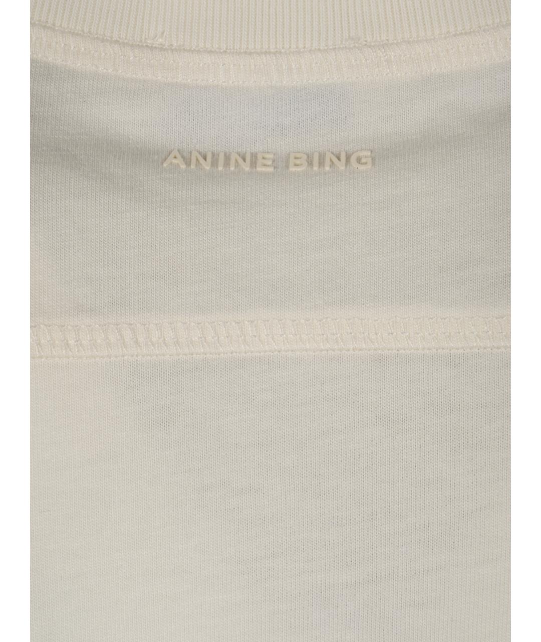 ANINE BING Бежевая футболка, фото 6