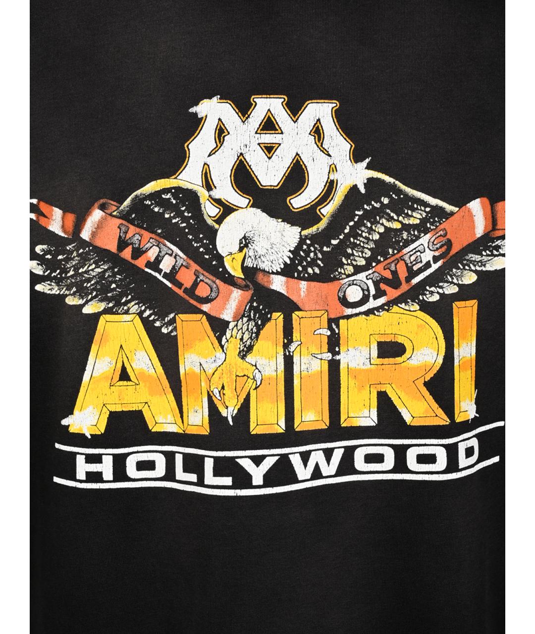 AMIRI Черная хлопковая футболка, фото 5