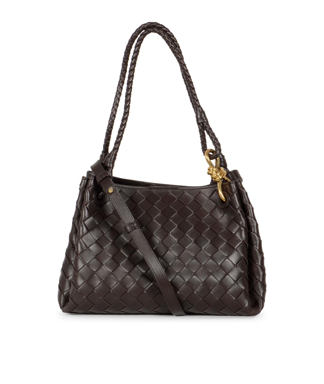 BOTTEGA VENETA Коричневая кожаная сумка тоут, фото 6