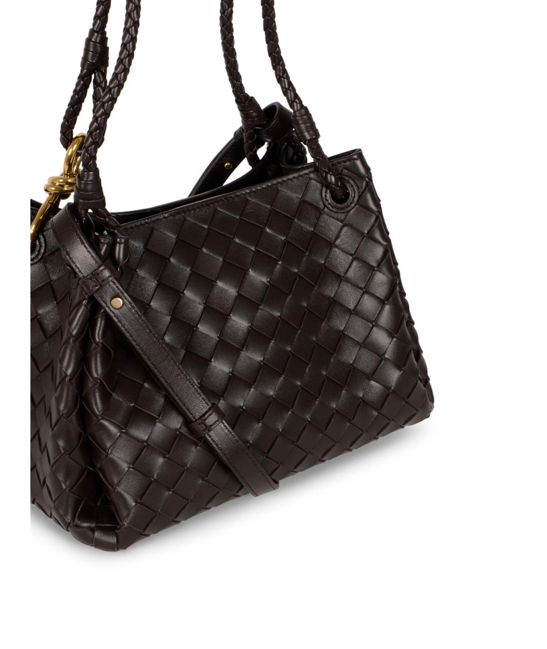BOTTEGA VENETA Коричневая кожаная сумка тоут, фото 8