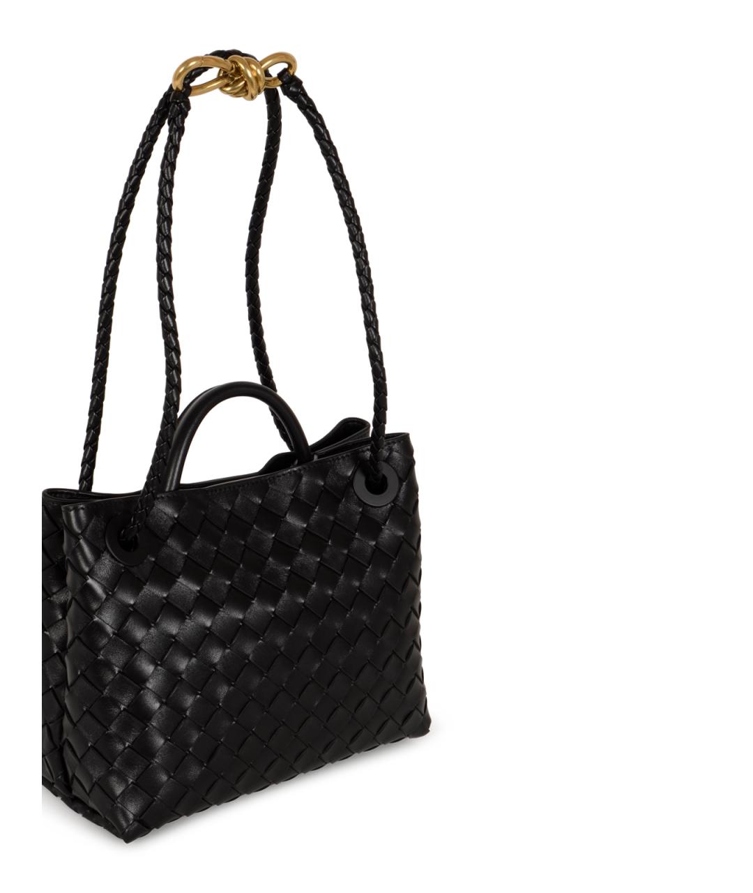 BOTTEGA VENETA Черная кожаная сумка тоут, фото 8