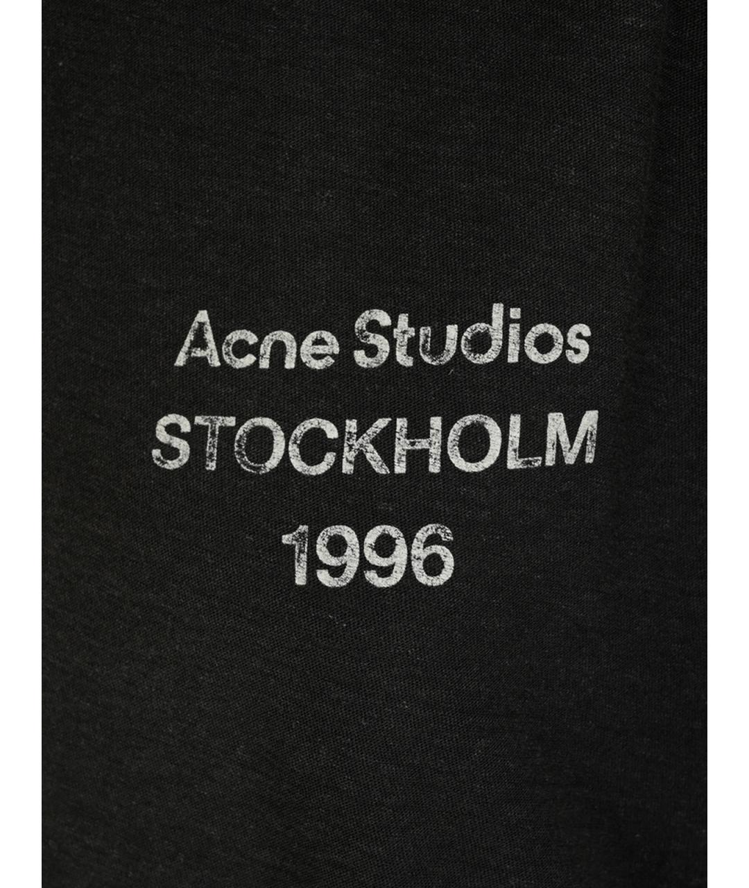 ACNE STUDIOS Черная хлопковая футболка, фото 3