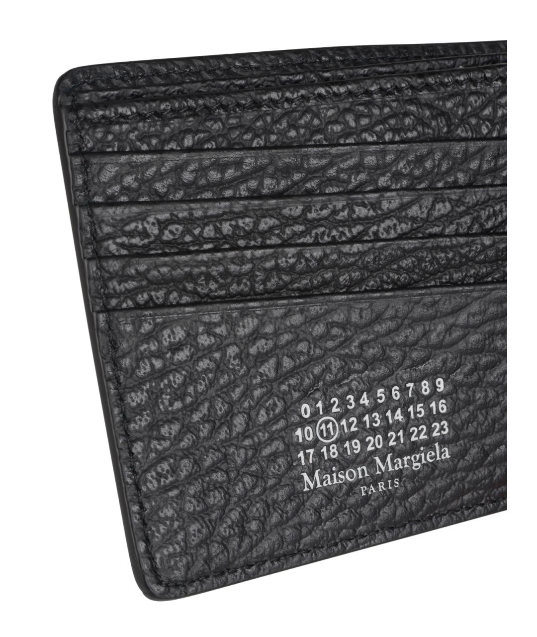 MAISON MARGIELA Черный кожаный кошелек, фото 4