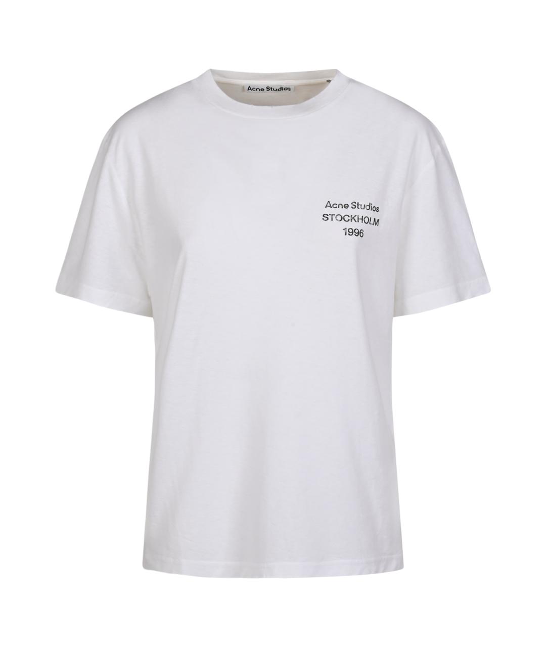 ACNE STUDIOS Белая хлопковая футболка, фото 1