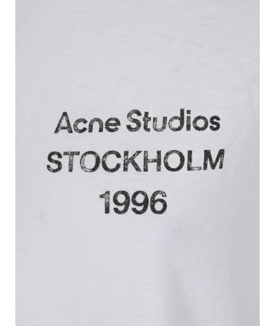 ACNE STUDIOS Белая хлопковая футболка, фото 3