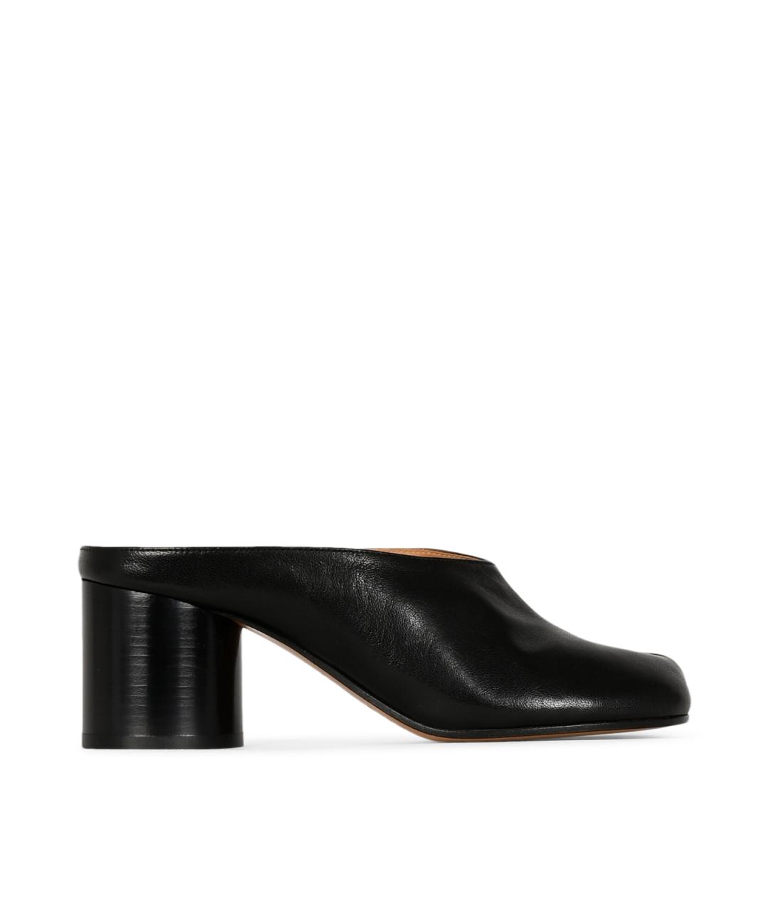 MAISON MARGIELA Черные кожаные мюли, фото 1