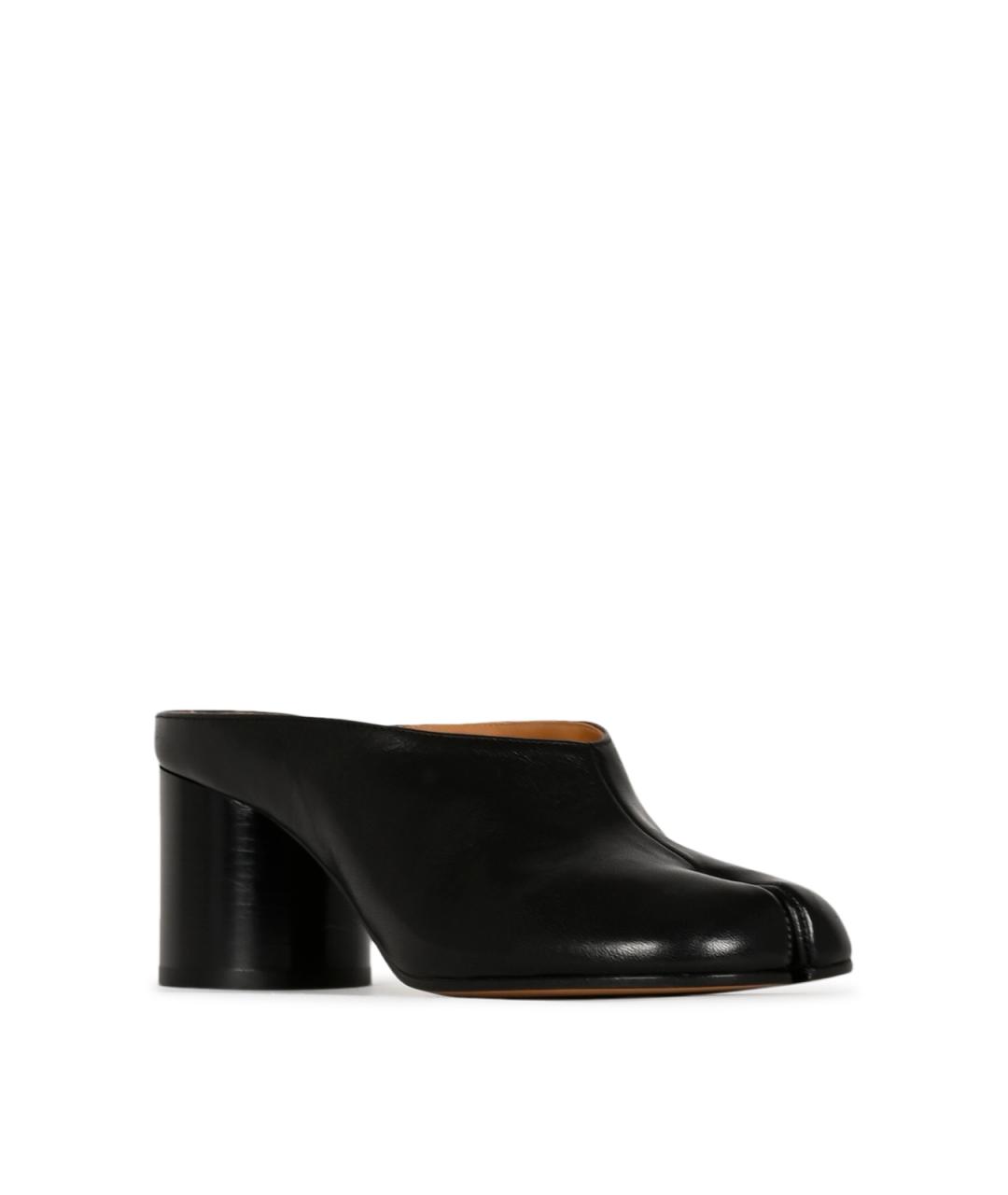 MAISON MARGIELA Черные кожаные мюли, фото 2