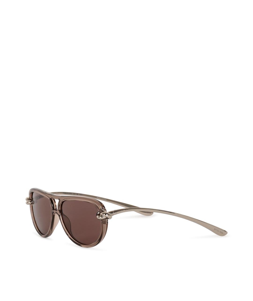 BOTTEGA VENETA Коричневые солнцезащитные очки, фото 3