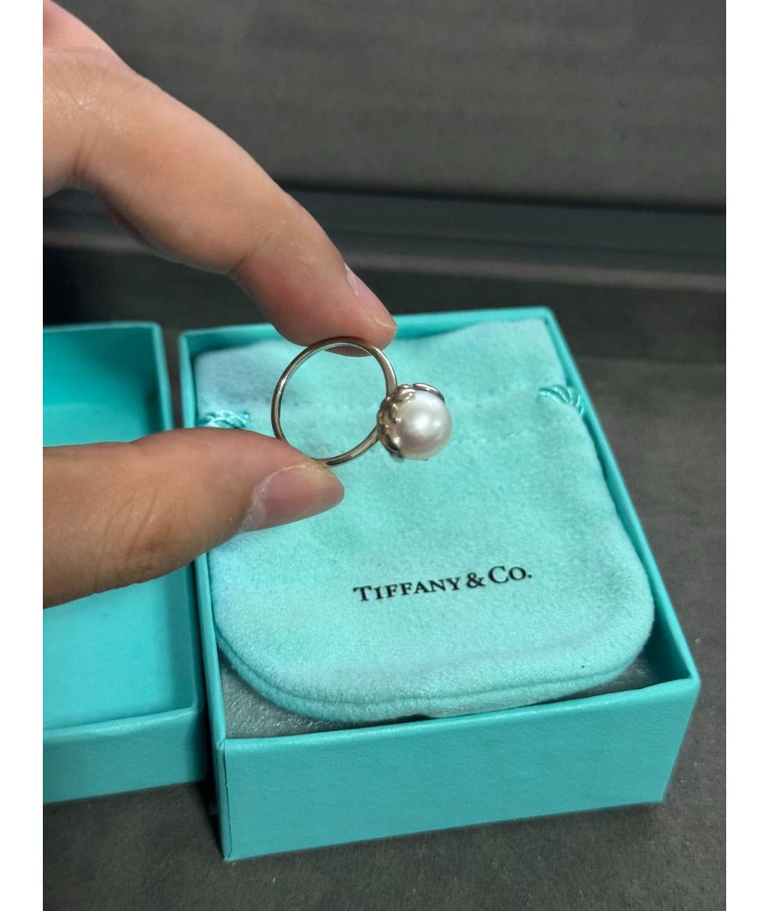 TIFFANY&CO Белое серебряное кольцо, фото 2