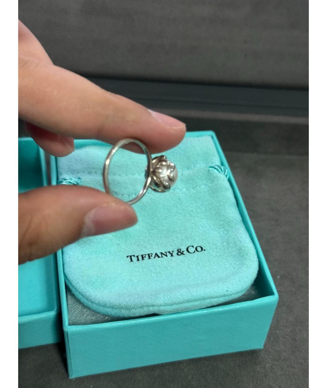 TIFFANY&CO Белое серебряное кольцо, фото 5
