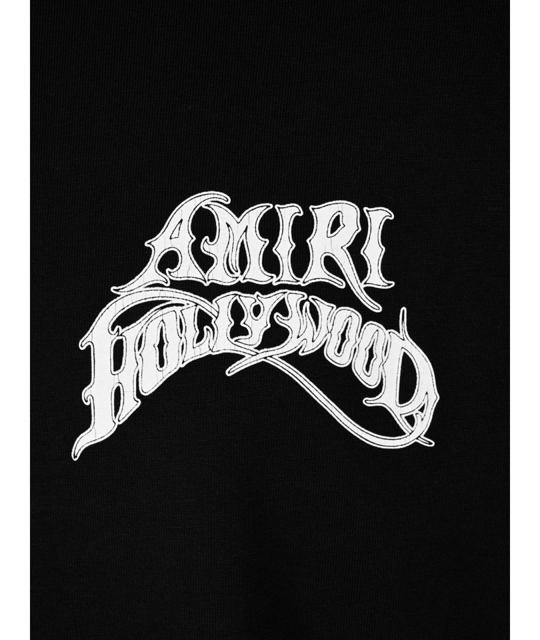 AMIRI Черная хлопковая футболка, фото 5