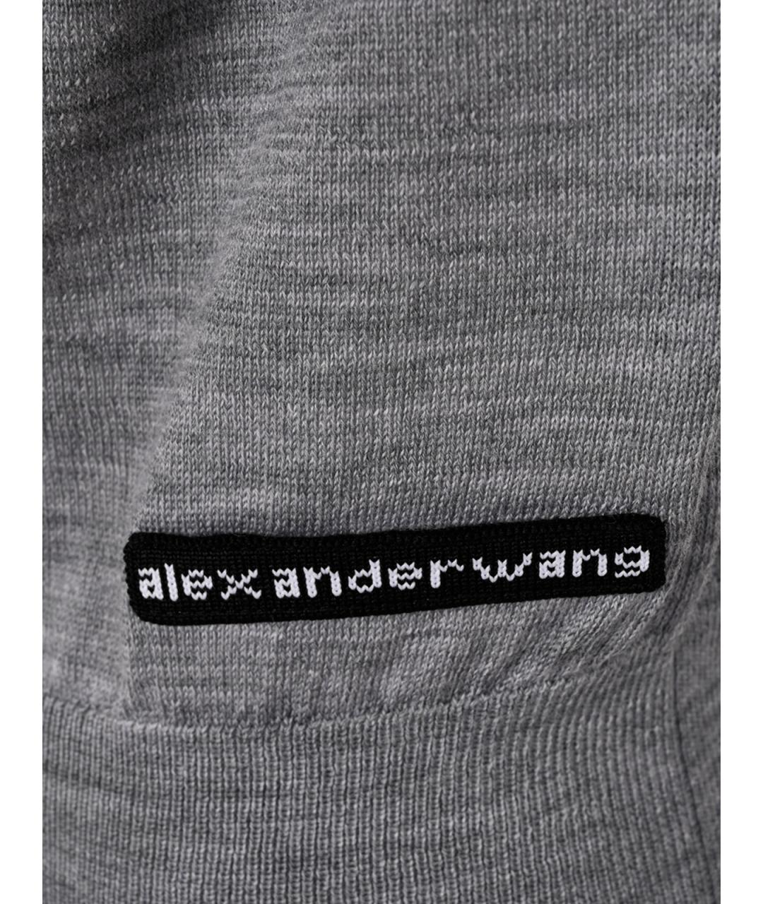 ALEXANDER WANG Серый шерстяной кардиган, фото 3