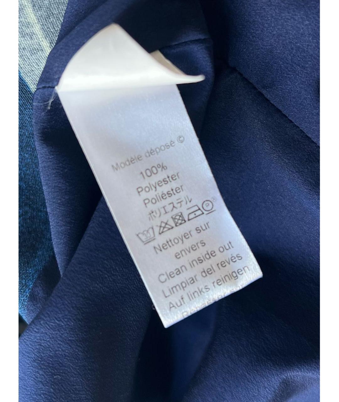 KENZO Темно-синее полиэстеровое повседневное платье, фото 4